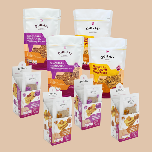4 Granolas + 4 Barras. Precio normal Q318.00