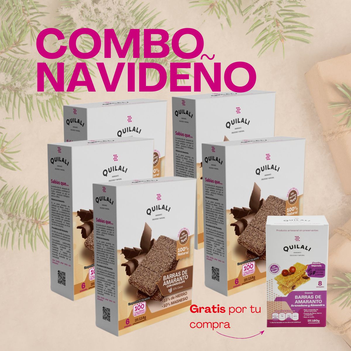 Barras Premium de Amaranto con chocolate 53% cacao