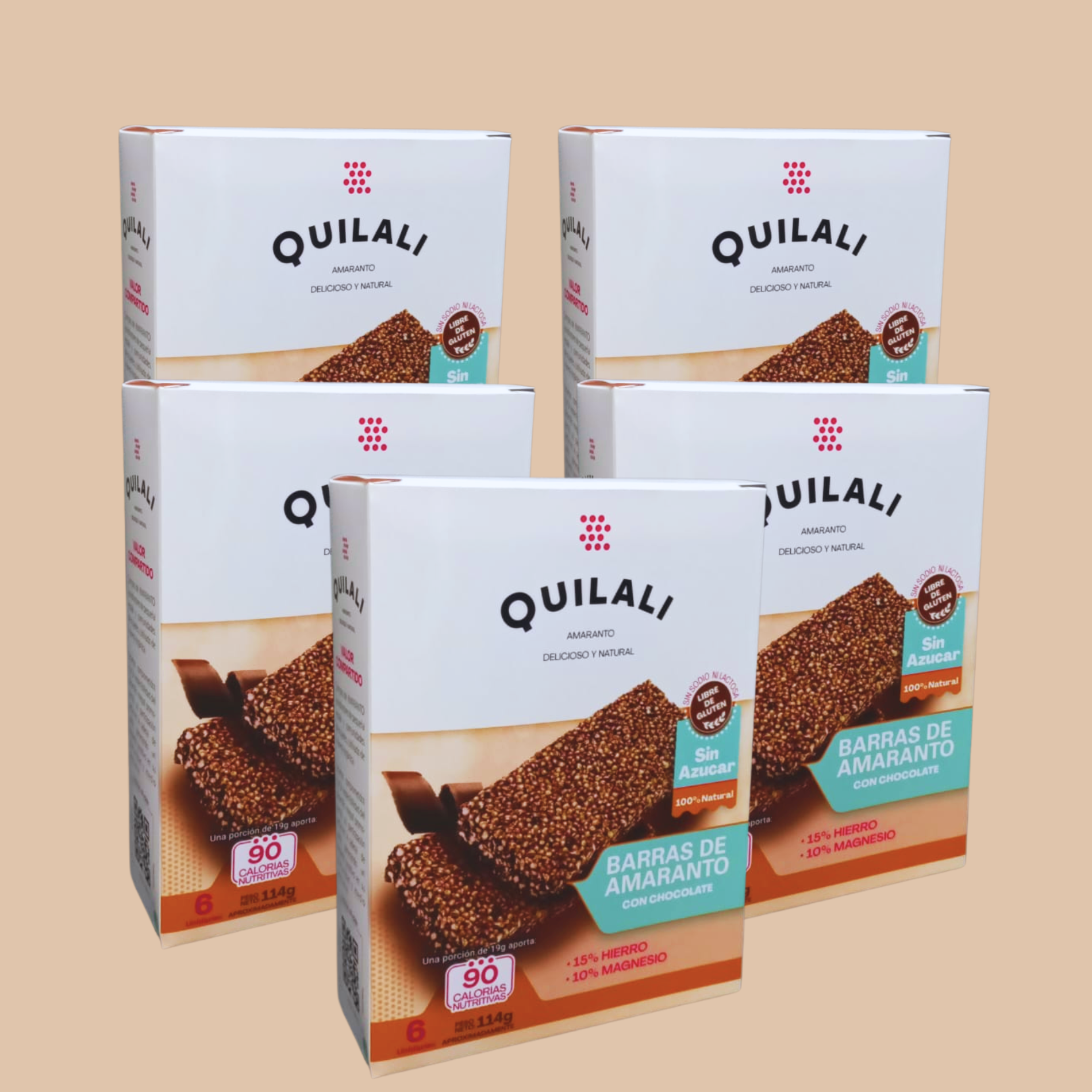 Barras Premium de Amaranto con chocolate Sin azúcar