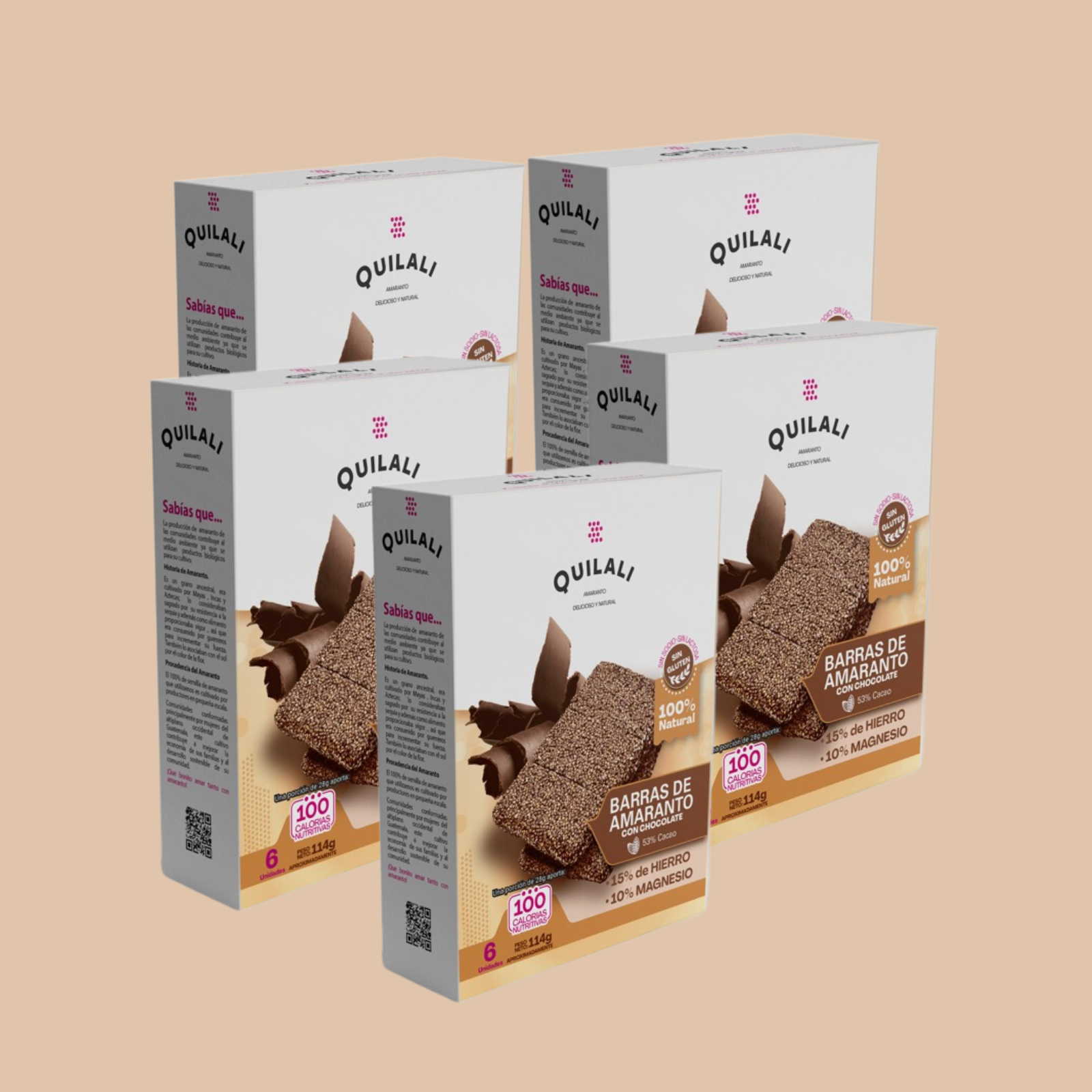 Barras Premium de Amaranto con chocolate 53% cacao