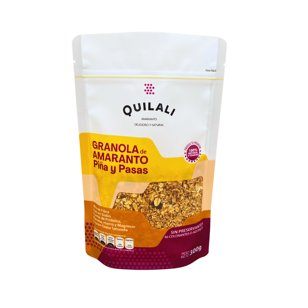 Granola de Amaranto Premium con Piña y Pasas