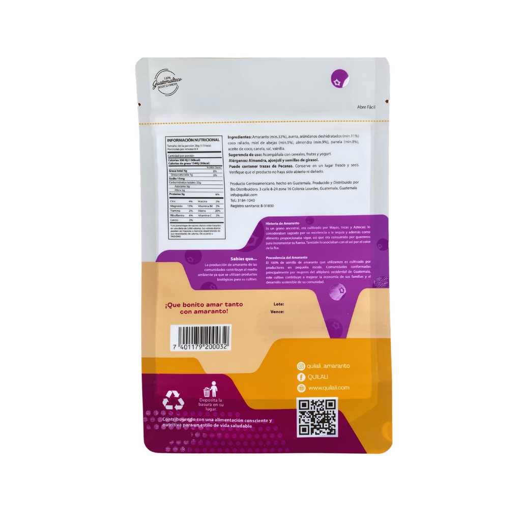 5 Granolas + Regalía de 3  Barritas .  Precio normal Q227.50