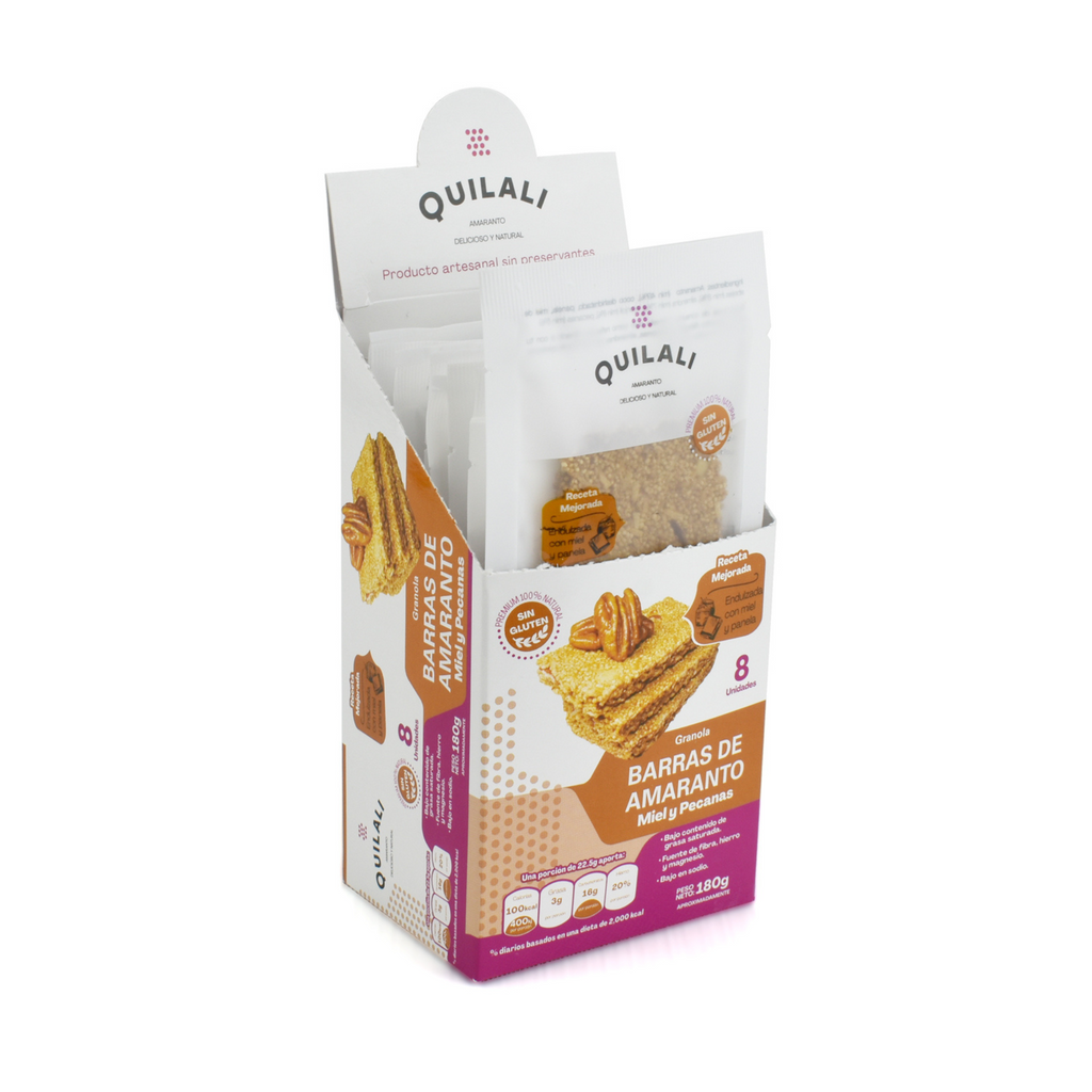 Barra de Amaranto Premium con Miel y Pecanas