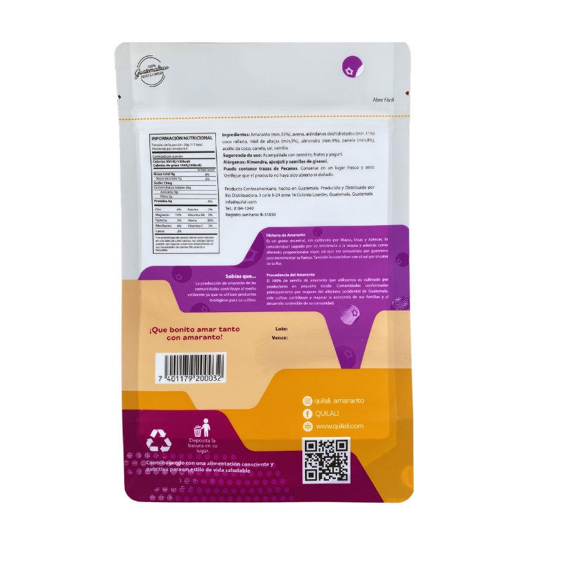 Granola de Amaranto Premium con Arándano y Almendra