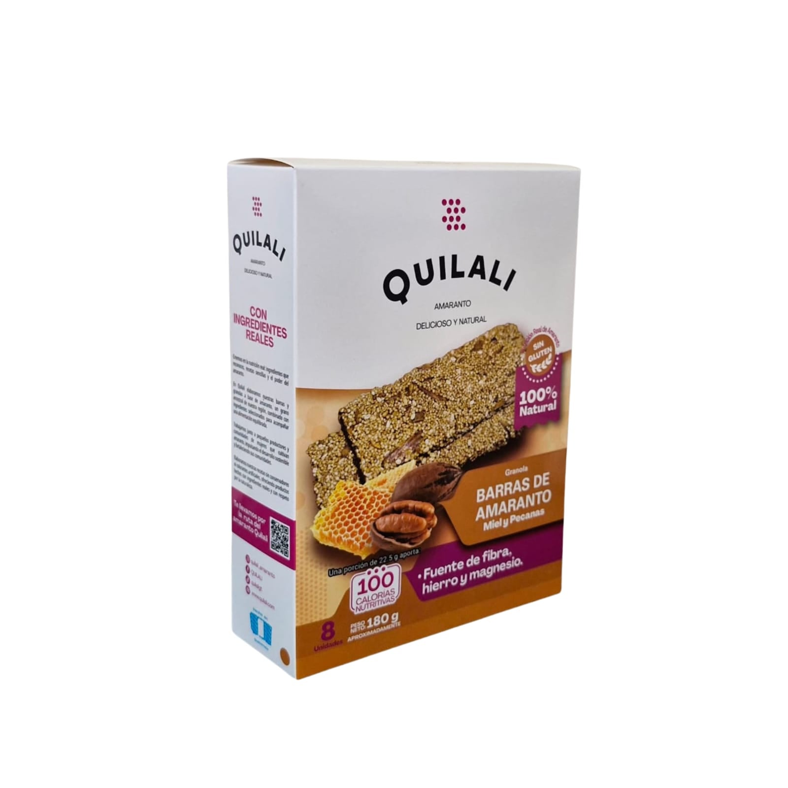 Barra de Amaranto Premium con Miel y Pecanas